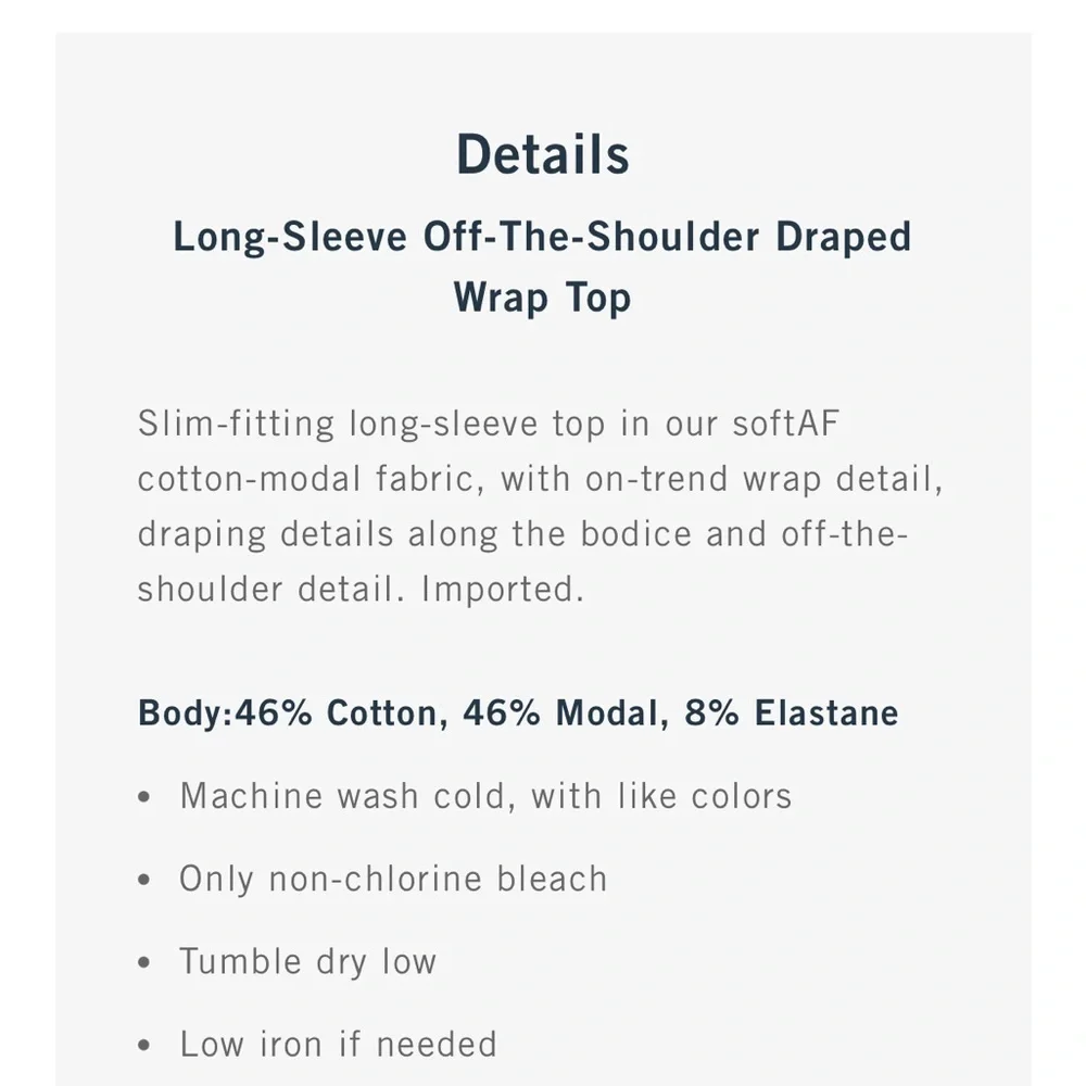 Abercrombie & Fitch Black Asymmetrical Ruched Long Sleeve Top - Picture 4 of 4